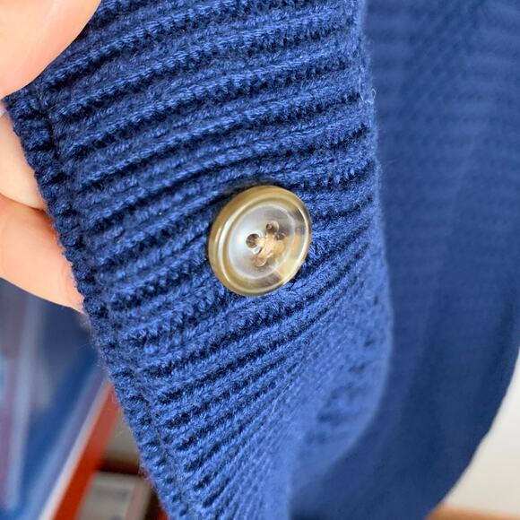 Banana Republic Blue Knit Poncho Size S - Picture 13 of 14